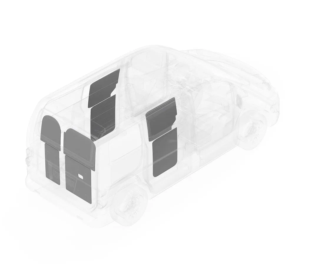 533-114-2614 – LEGEND FLEET Van Wall Liner, With Driver/ Passenger Side Panels And Rear Door Panels White Polypropyle...